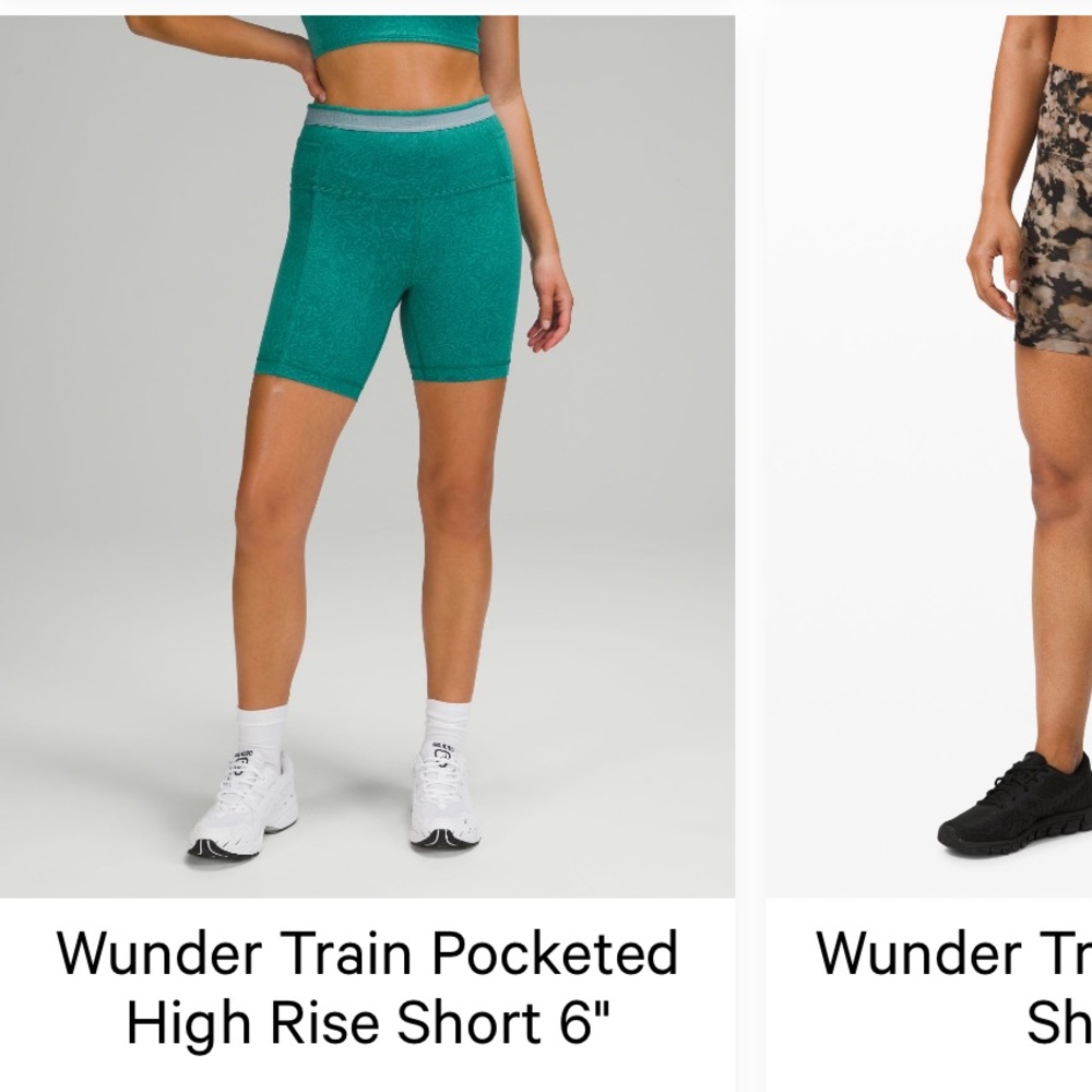 Lululemon Wunder Train high rise pocketed shorts 6”